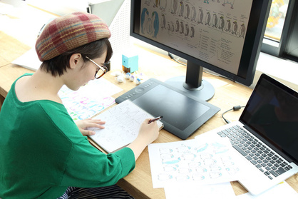 イラストレーターの様子